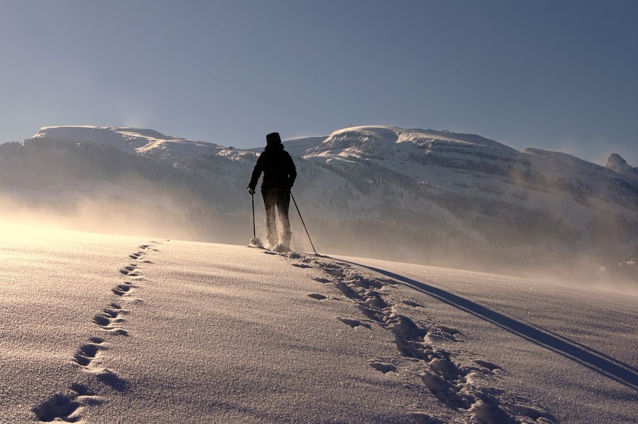 Eine Schneeschuhwanderung durch den Vindelfjällen-Nationalpark in Schweden